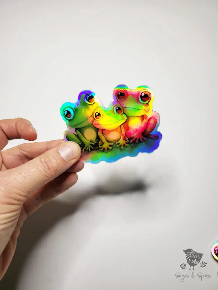 Holographic Fantasy Frog Waterproof Stickers - Premium from Sugar and Spice Invitations - Just $3.50! Shop now at Sugar and Spice Paper