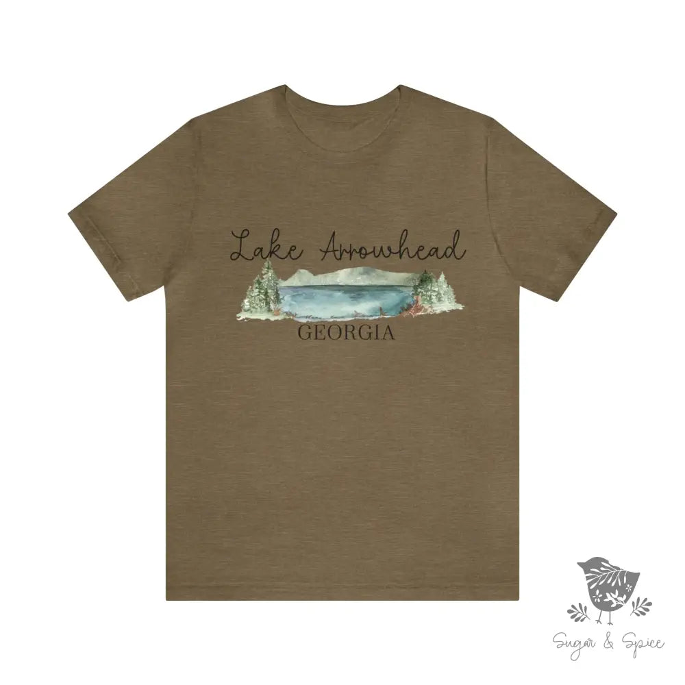 Lake Arrowhead GA Watercolor T-Shirt - Premium T-Shirt from Printify - Just $22.38! Shop now at Sugar and Spice Paper