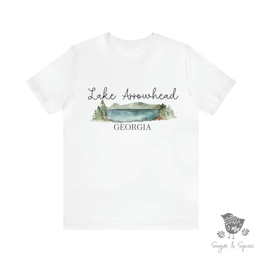 Lake Arrowhead GA Watercolor T-Shirt - Premium T-Shirt from Printify - Just $22.38! Shop now at Sugar and Spice Paper