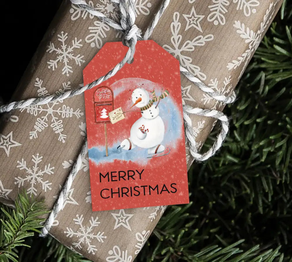 Letter to Santa Snowman Christmas Gift Tag - Premium Craft Supplies & Tools > Party & Gifting > Labels, Stickers & Tags > Tags from Sugar and Spice Invitations - Just $26! Shop now at Sugar and Spice Paper