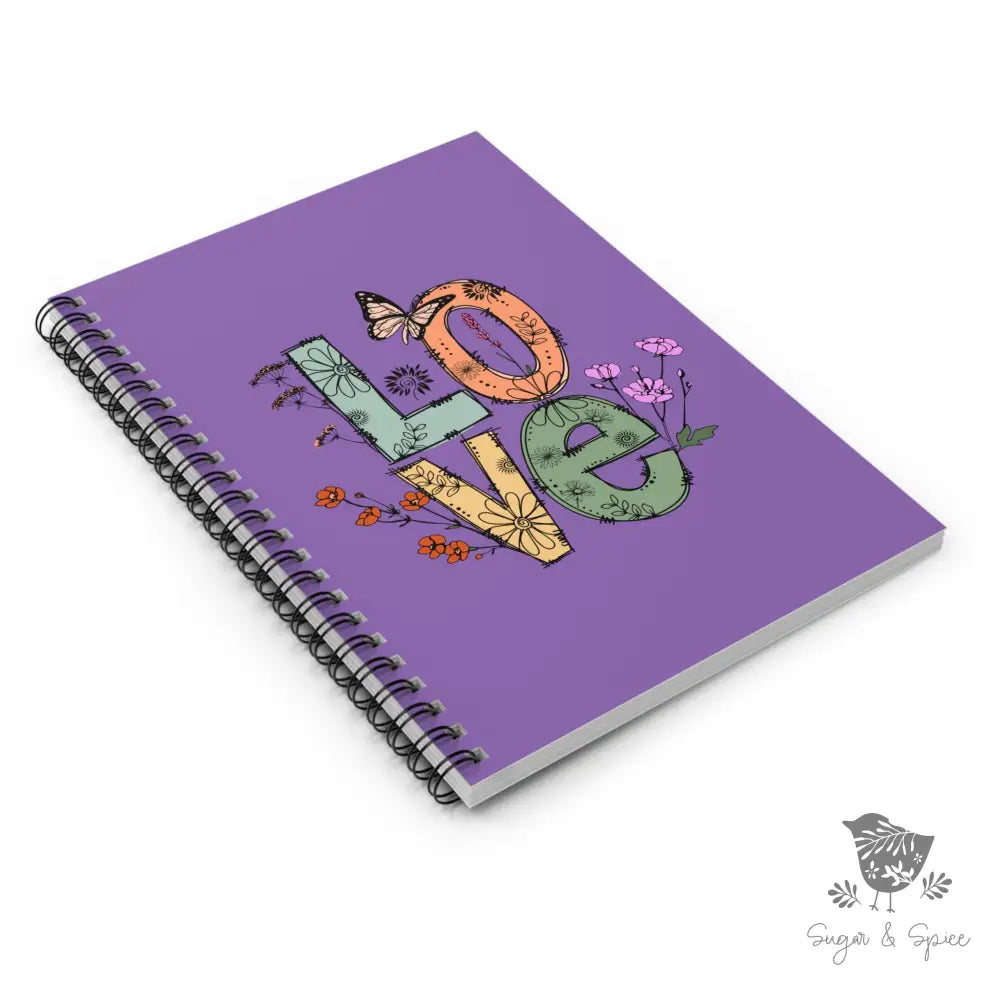 Love Butterfly Spiral Notebook - Ruled Line - Premium Paper products from Printify - Just $14! Shop now at Sugar and Spice Paper