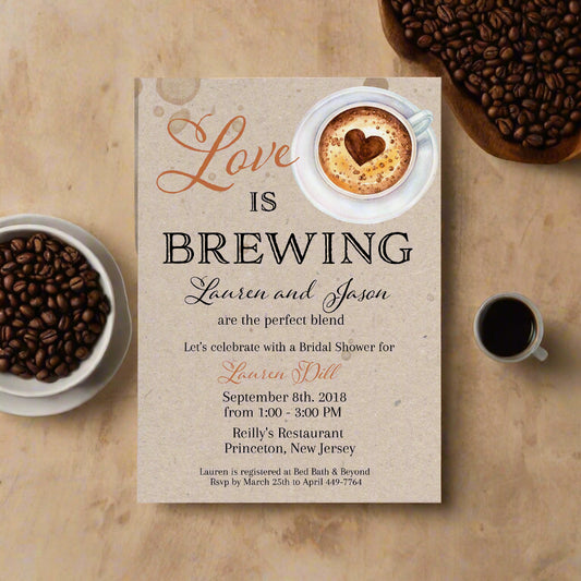 Love is Brewing Bridal Shower Invitation