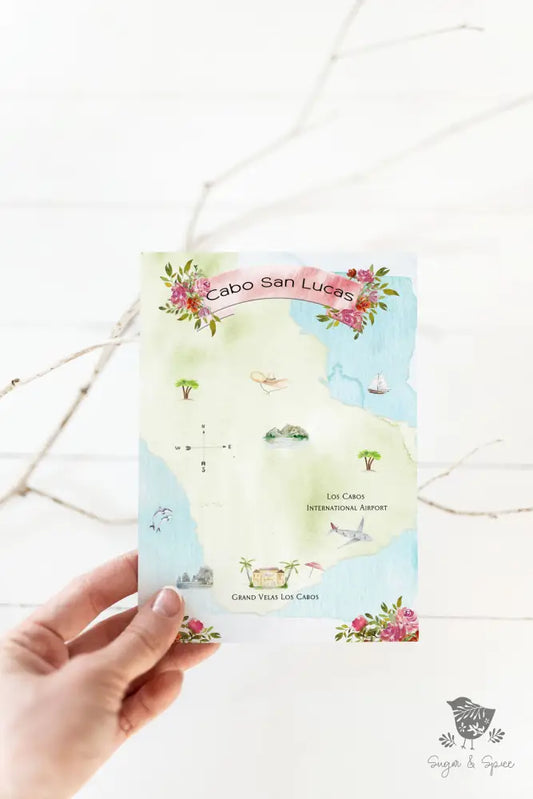 Mexico Cabo Watercolor Save the Date - Premium Paper & Party Supplies > Paper > Invitations & Announcements > Invitations from Sugar and Spice Invitations - Just $2.50! Shop now at Sugar and Spice Paper