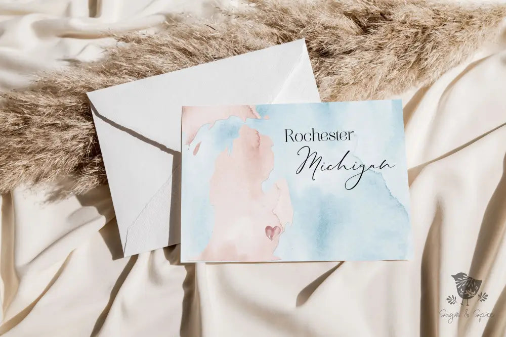 Michigan Wedding Invitation Suite - Premium from Sugar and Spice Invitations - Just $2.10! Shop now at Sugar and Spice Paper