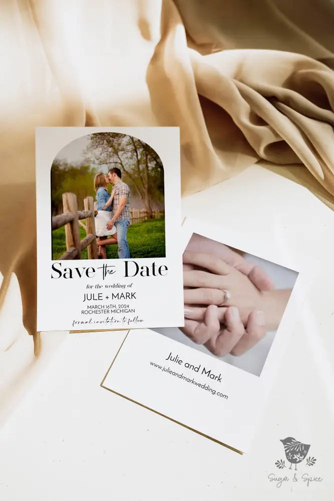 Minimalist Photo Save the Date - Premium Paper & Party Supplies > Paper > Invitations & Announcements > Invitations from Sugar and Spice Invitations - Just $2.50! Shop now at Sugar and Spice Paper