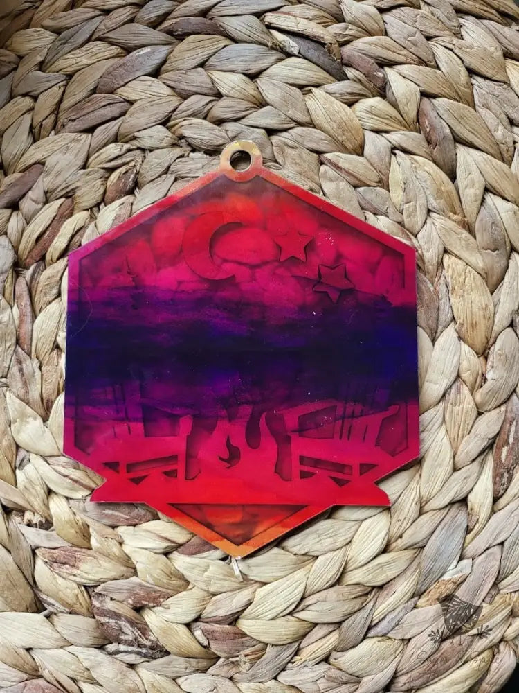 Mountain Campfire Sunset Catcher - Premium from Sugar and Spice - Just $15! Shop now at Sugar and Spice Paper