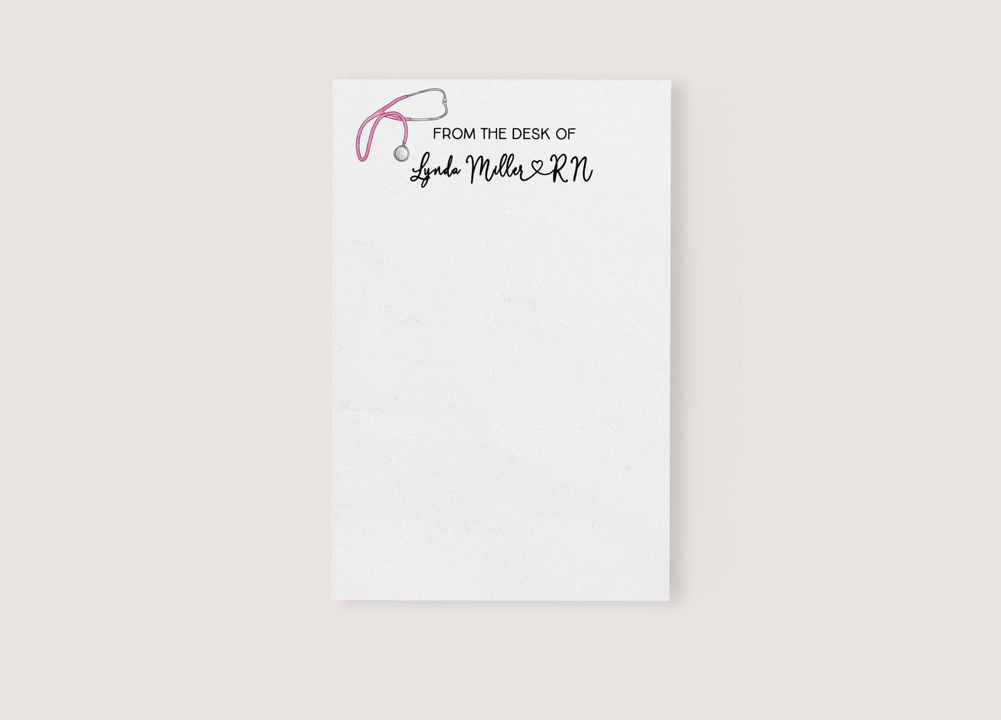 Nurse or Doctor Personalized Notepad