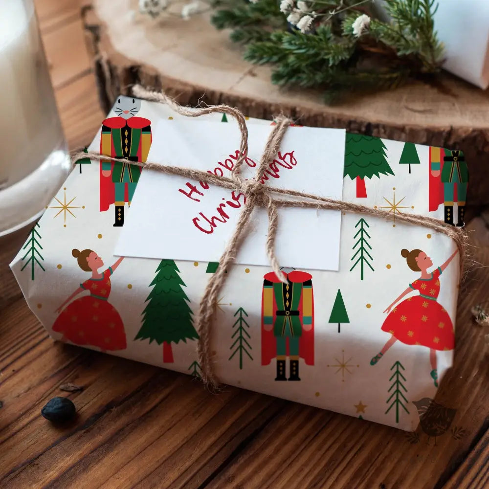 Nutcracker Ballerina Wrapping Paper - Premium Craft Supplies & Tools > Party & Gifting > Packaging & Wrapping from Sugar and Spice Invitations - Just $26.10! Shop now at Sugar and Spice Paper