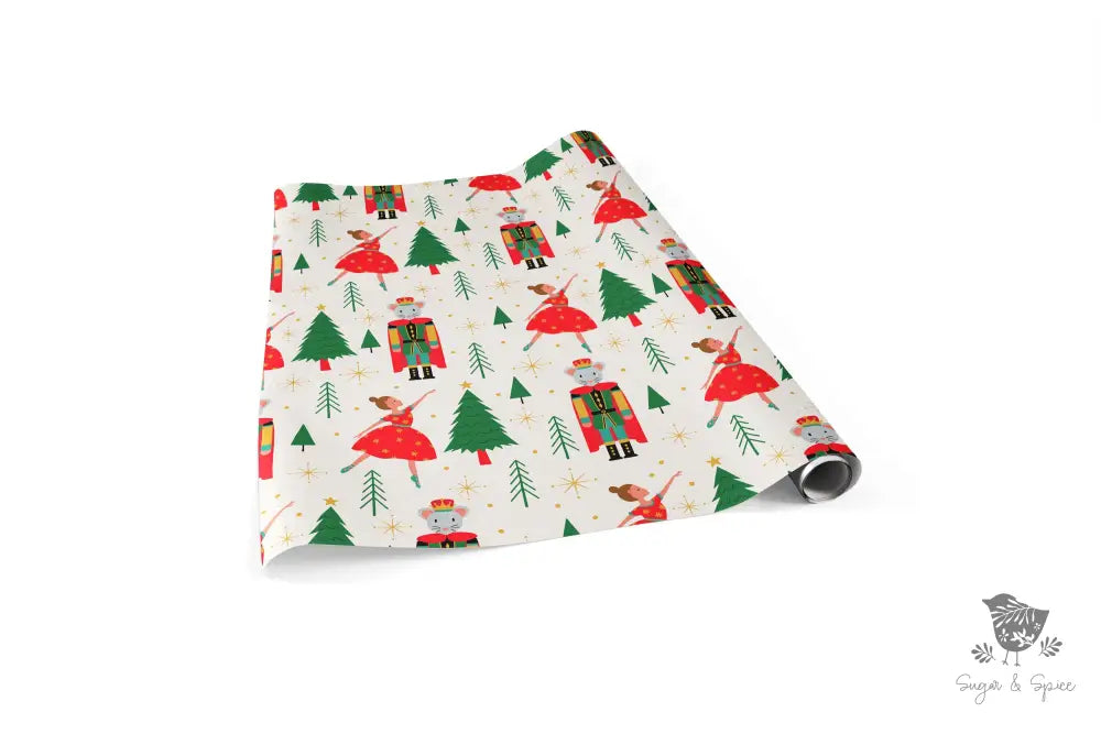 Nutcracker Ballerina Wrapping Paper - Premium Craft Supplies & Tools > Party & Gifting > Packaging & Wrapping from Sugar and Spice Invitations - Just $26.10! Shop now at Sugar and Spice Paper