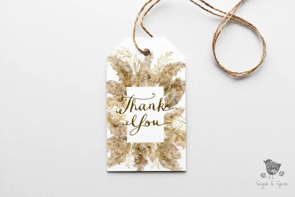 Pampas Grass Greenery Gift Tags - Premium Craft Supplies & Tools > Party & Gifting > Labels, Stickers & Tags > Tags from Sugar and Spice Invitations - Just $24! Shop now at Sugar and Spice Paper