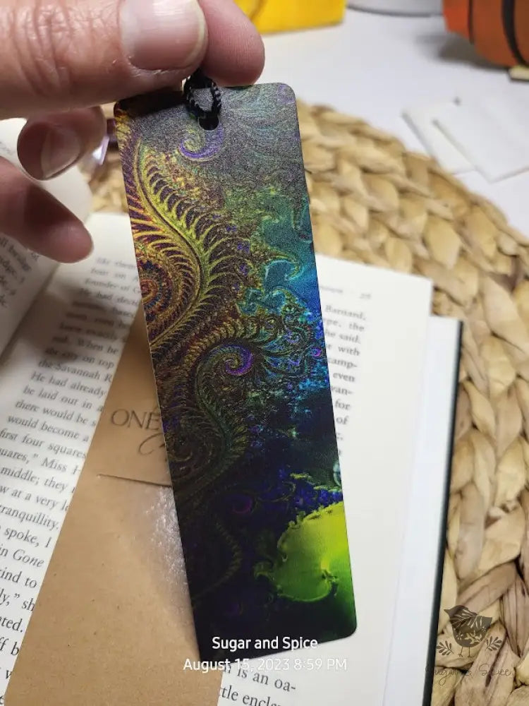 Peacock Feather Pattern Acrylic Bookmark - Premium Engraved Gifts from Sugar and Spice - Just $4.87! Shop now at Sugar and Spice Paper