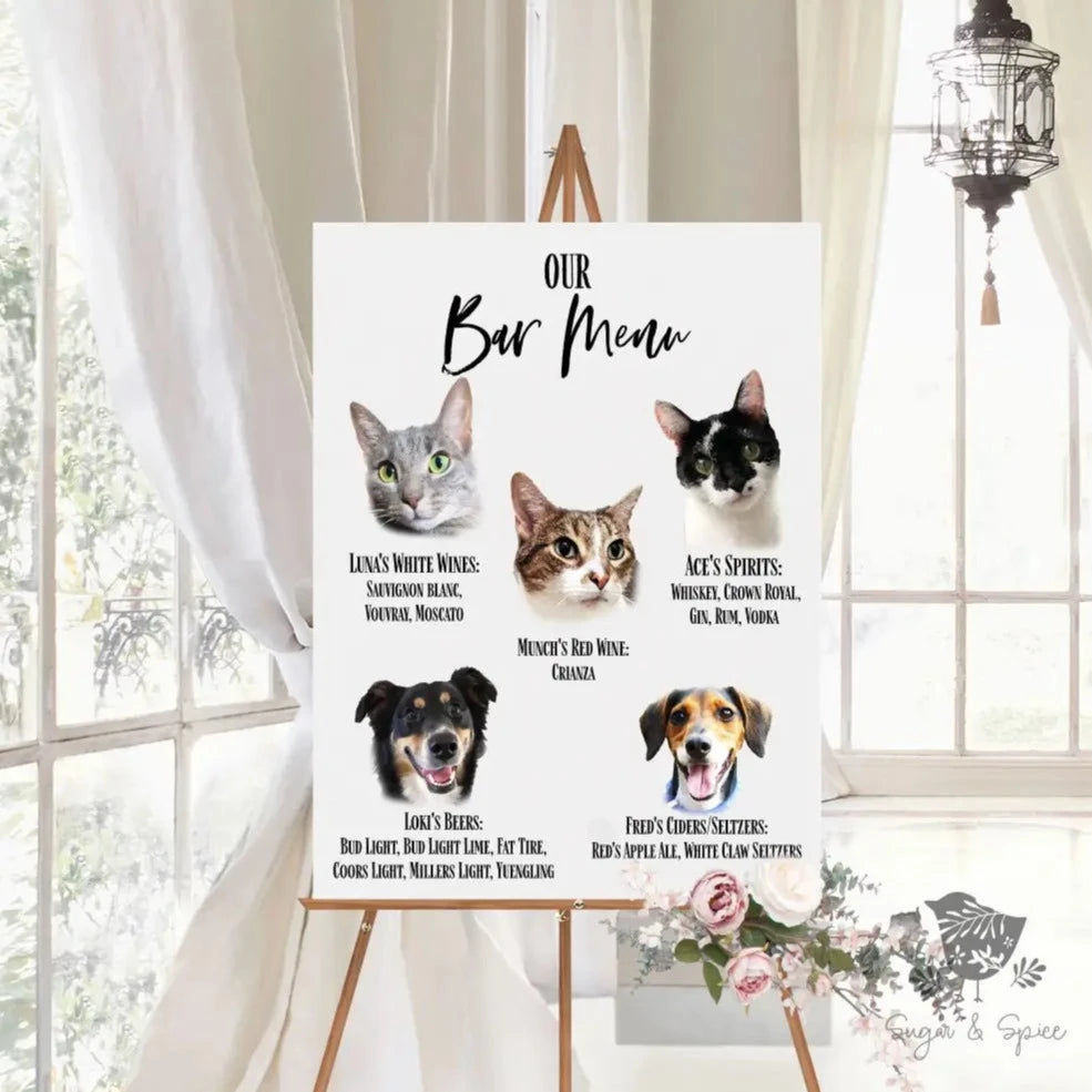 Pet Signature Drink Sign Five - Premium from Sugar and Spice Invitations - Just $40! Shop now at Sugar and Spice Paper