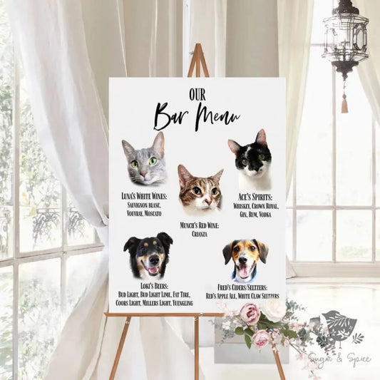 Pet Signature Drink Sign Five - Premium  from Sugar and Spice Invitations - Just $40! Shop now at Sugar and Spice Paper