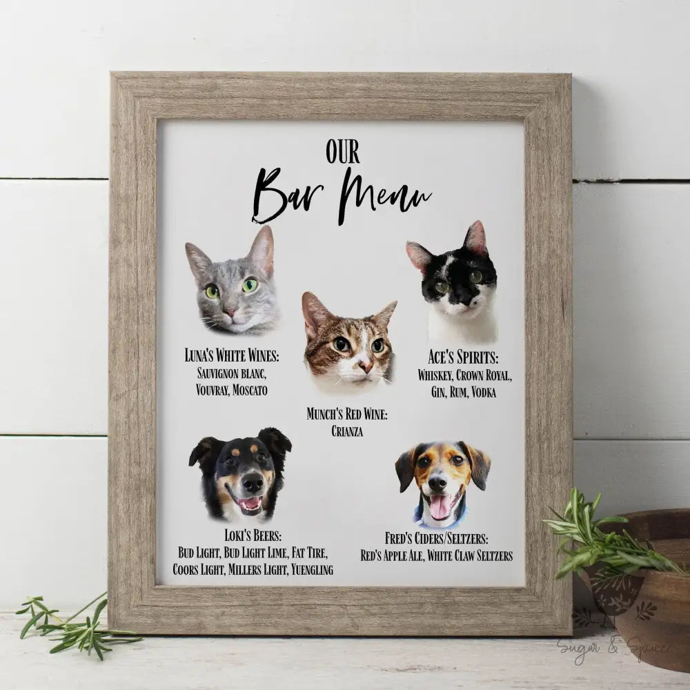 Pet Signature Drink Sign Five - Premium  from Sugar and Spice Invitations - Just $40! Shop now at Sugar and Spice Paper