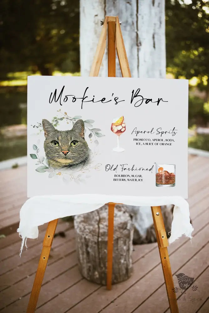 Pet Signature Drink Sign Lucy's Bar - Premium from Sugar and Spice Invitations - Just $35! Shop now at Sugar and Spice Paper