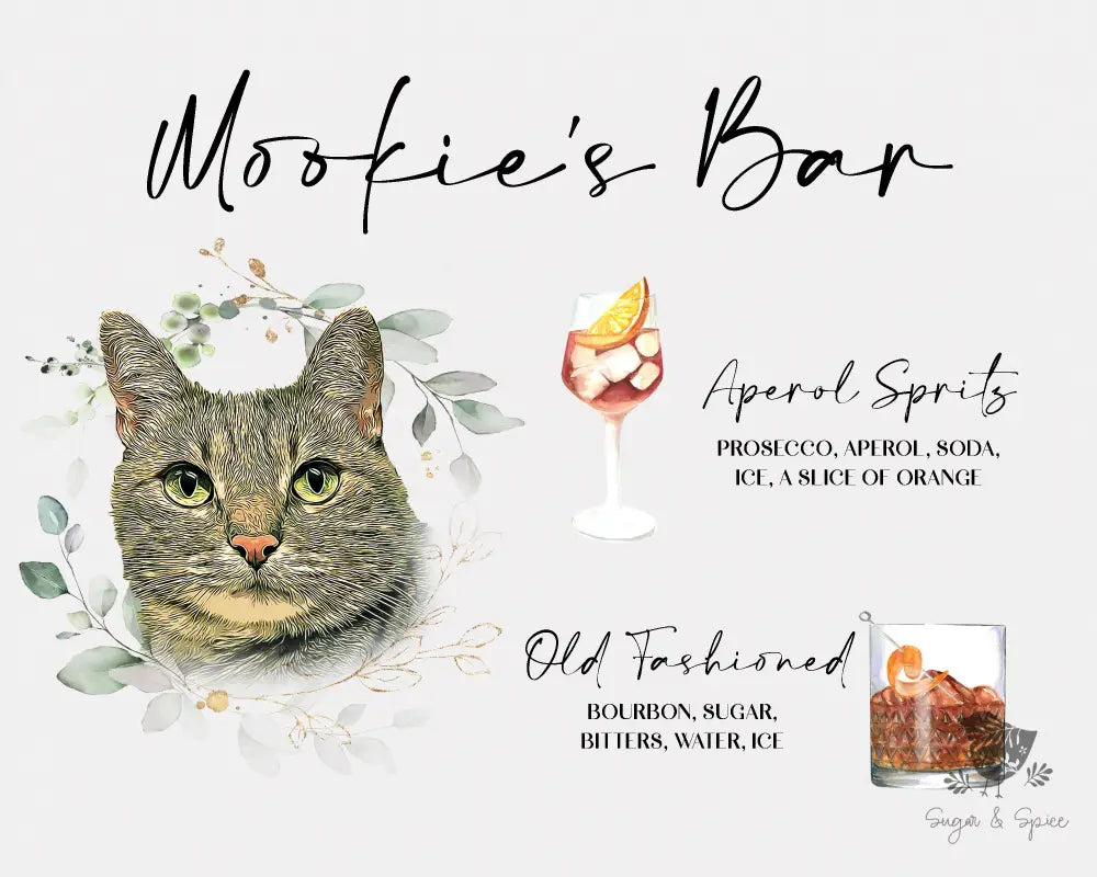 Pet Signature Drink Sign Lucy's Bar - Premium from Sugar and Spice Invitations - Just $35! Shop now at Sugar and Spice Paper
