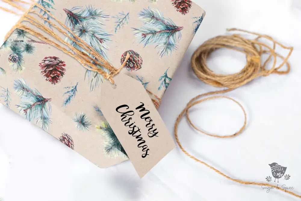 Pinecone Wrapping Paper - Premium Craft Supplies & Tools > Party & Gifting > Packaging & Wrapping from Sugar and Spice Invitations - Just $26.10! Shop now at Sugar and Spice Paper