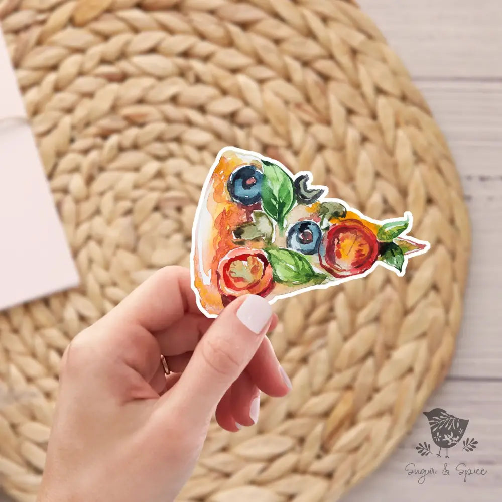 Pizza Waterproof Sticker - Premium from Sugar and Spice Invitations - Just $3! Shop now at Sugar and Spice Paper