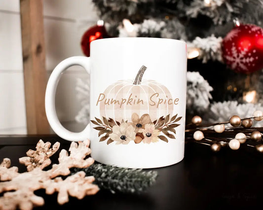 Pumpkin Spice Ceramic Mug - Premium Mug from Printify - Just $18! Shop now at Sugar and Spice Paper