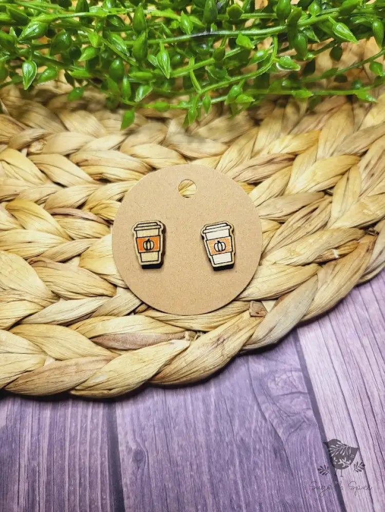Pumpkin Spice Stud Earrings - Premium  from Sugar and Spice Invitations - Just $6! Shop now at Sugar and Spice Paper