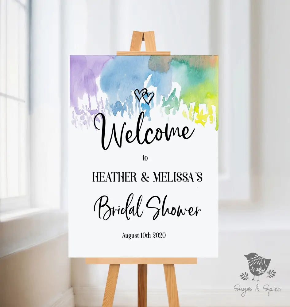 Rainbow Welcome Sign - Premium  from Sugar and Spice Invitations - Just $35! Shop now at Sugar and Spice Paper