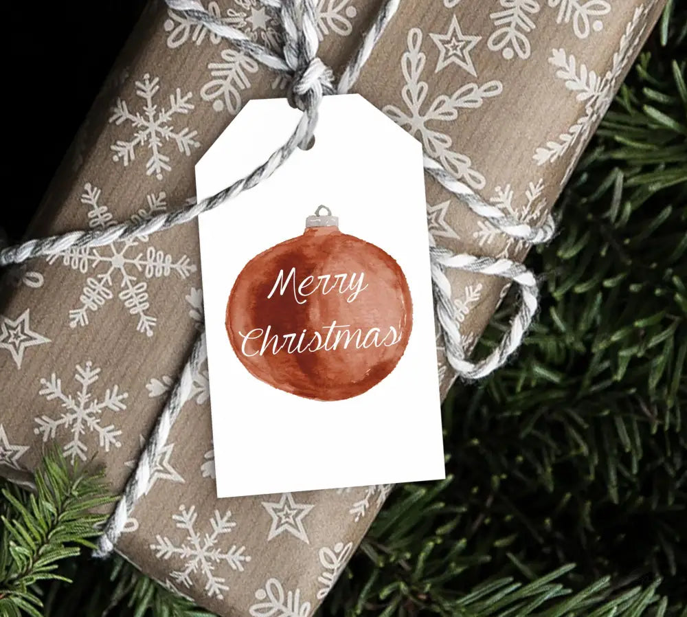 Red Merry Christmas Gift Tag - Premium Craft Supplies & Tools > Party & Gifting > Labels, Stickers & Tags > Tags from Sugar and Spice Invitations - Just $15.20! Shop now at Sugar and Spice Paper