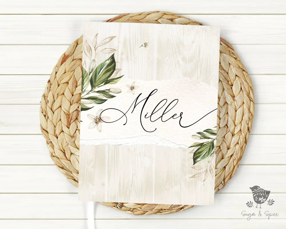Rustic Greenery & Floral Wedding Guest Book - Premium  from Sugar and Spice - Just $45! Shop now at Sugar and Spice Paper