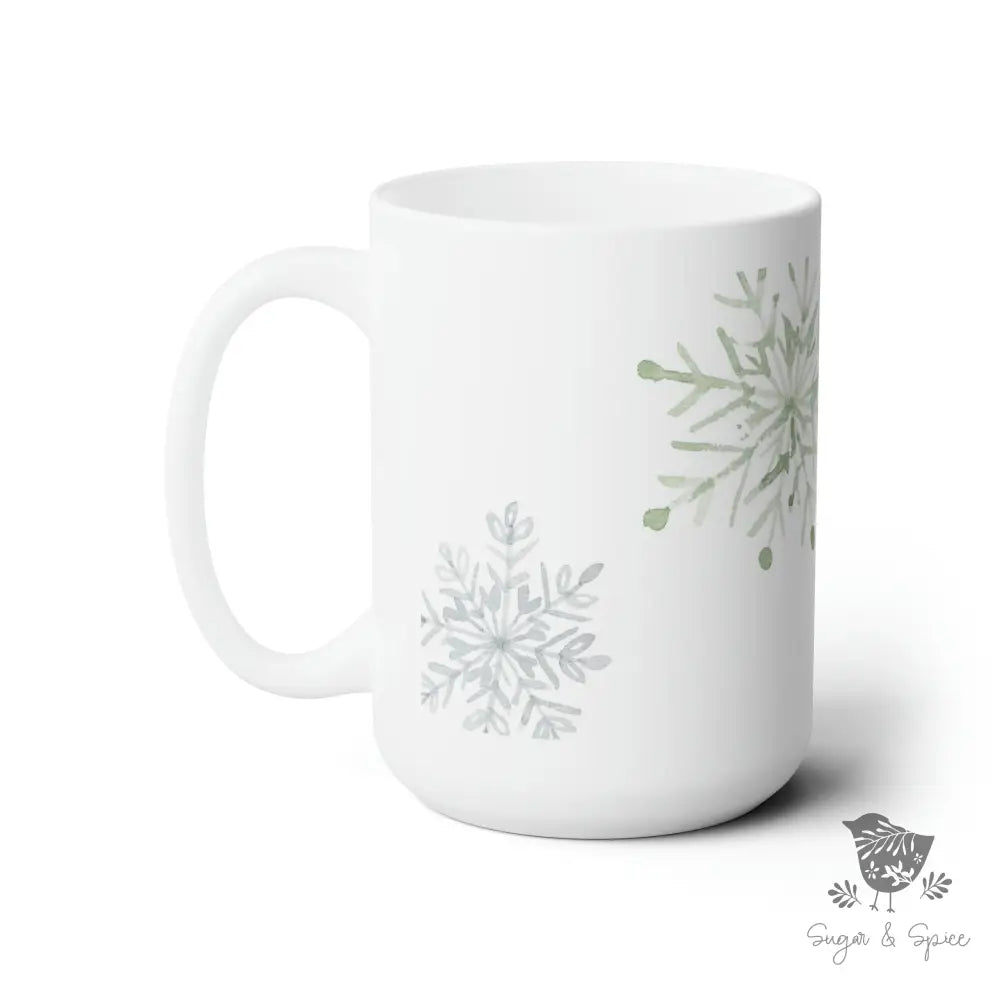 Snowflake Ceramic Mug - Premium Mug from Printify - Just $18! Shop now at Sugar and Spice Paper