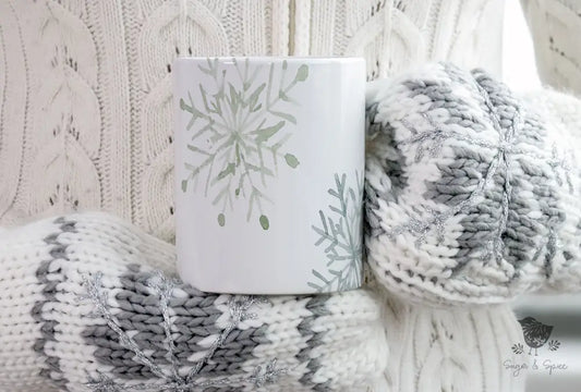 Snowflake Ceramic Mug - Premium Mug from Printify - Just $18! Shop now at Sugar and Spice Paper