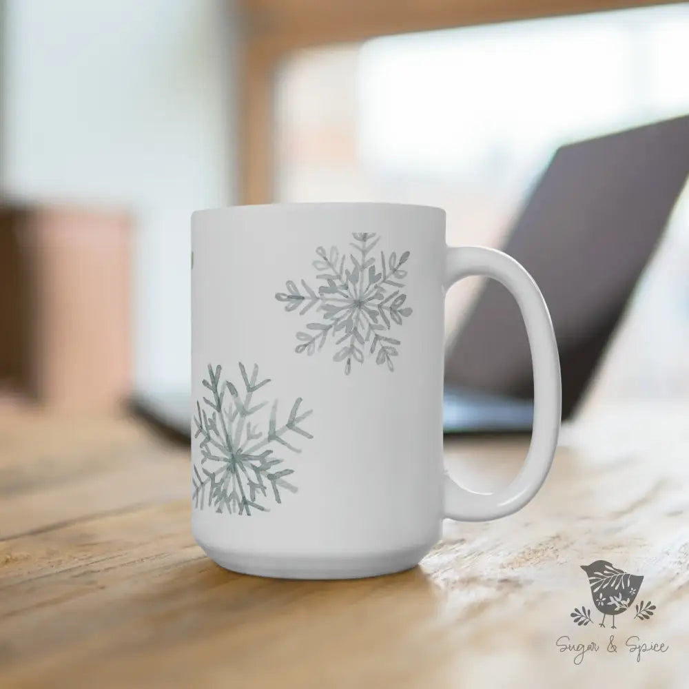 Snowflake Ceramic Mug - Premium Mug from Printify - Just $18! Shop now at Sugar and Spice Paper