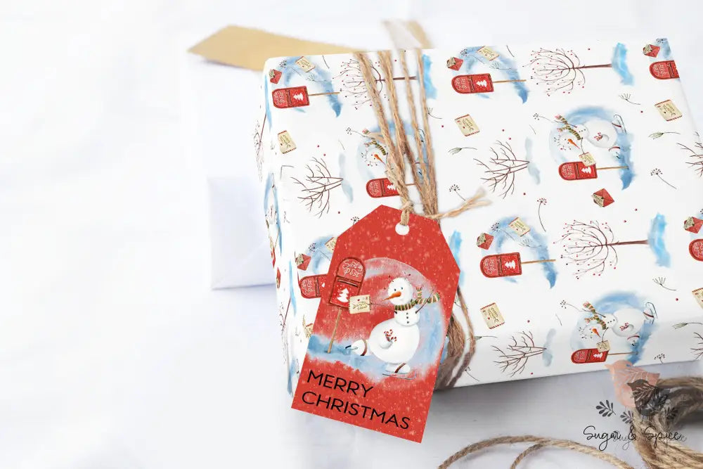 Snowman Letters to Santa Wrapping Paper - Premium Craft Supplies & Tools > Party & Gifting > Packaging & Wrapping from Sugar and Spice Invitations - Just $26.10! Shop now at Sugar and Spice Paper
