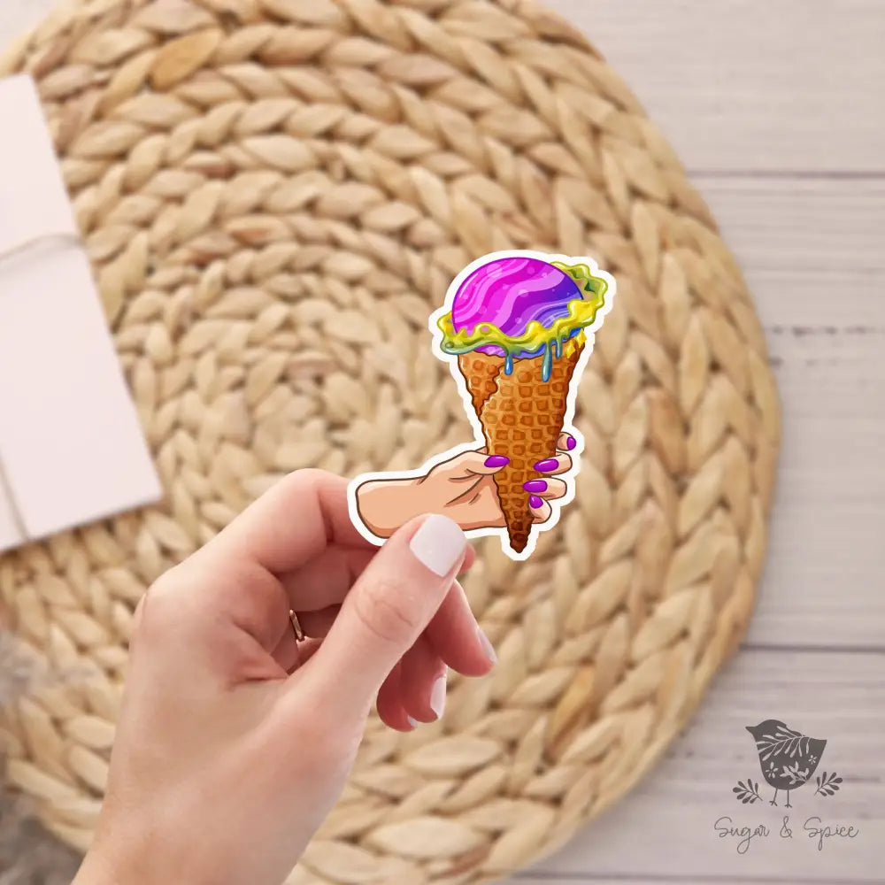 Space Ice cream Stickers - Premium  from Sugar and Spice Invitations - Just $3! Shop now at Sugar and Spice Paper