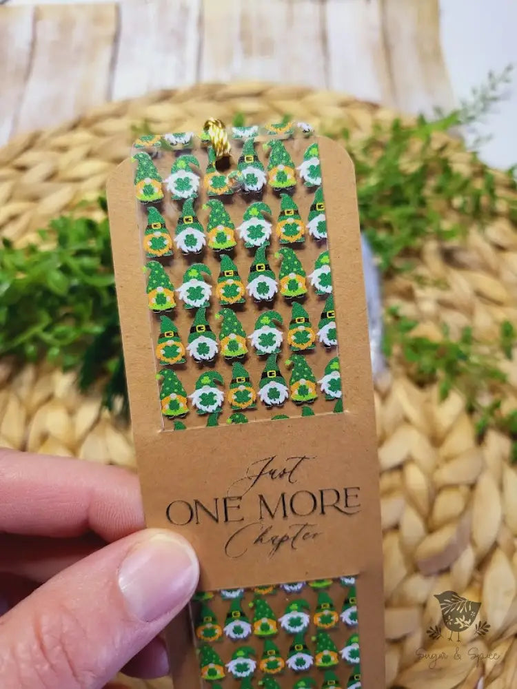 St Patricks Day Gnome Pattern Acrylic Bookmark - Premium Engraved Gifts from Sugar and Spice - Just $4.87! Shop now at Sugar and Spice Paper