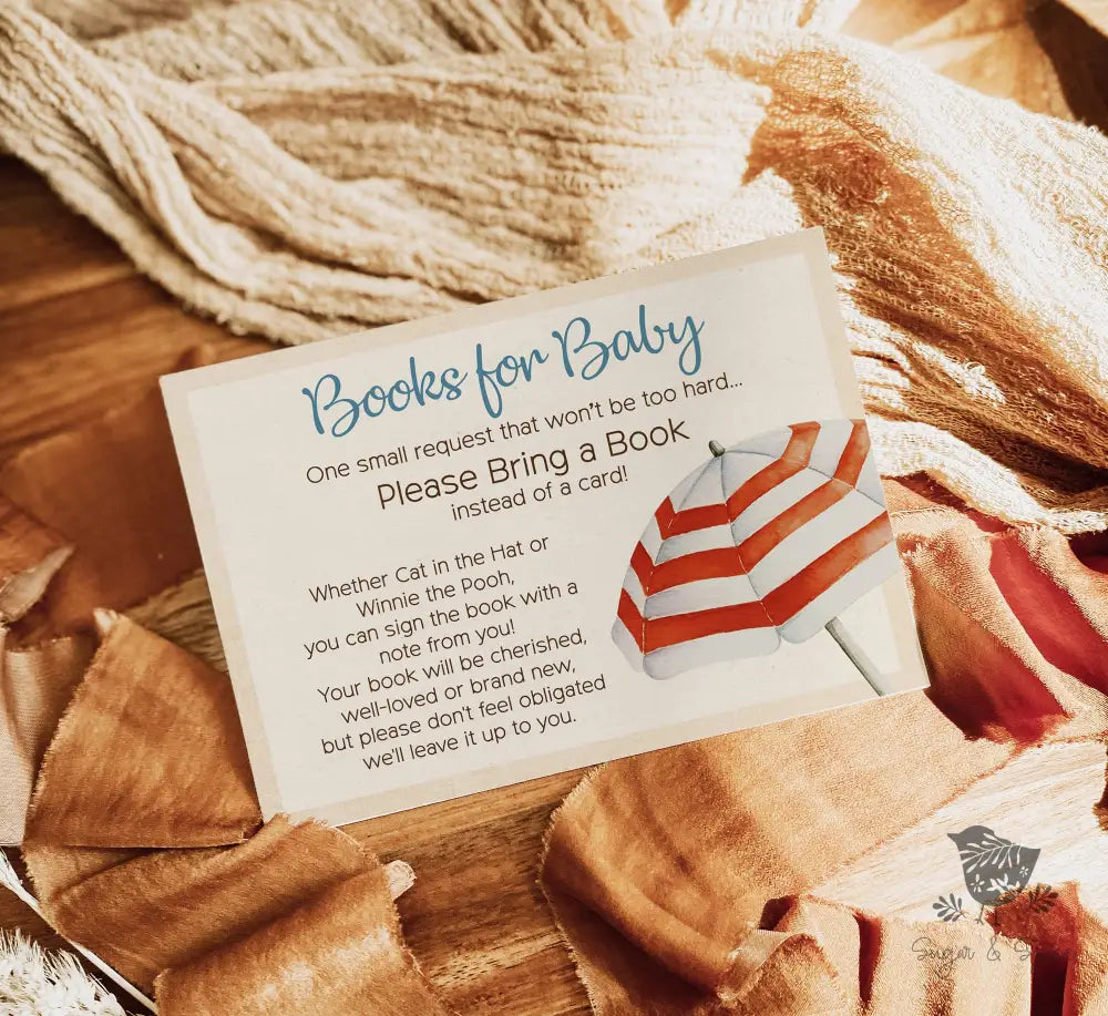 Surfing Beach Books for Baby - Premium Paper & Party Supplies > Paper > Invitations & Announcements > Invitations from Sugar and Spice Invitations - Just $1.50! Shop now at Sugar and Spice Paper