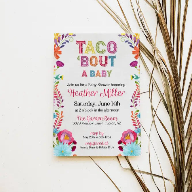 Taco About Baby Shower Invitation - Premium from Sugar and Spice Invitations - Just $1.95! Shop now at Sugar and Spice Paper