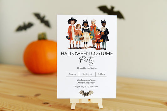 Vintage Costume Halloween Invitation
