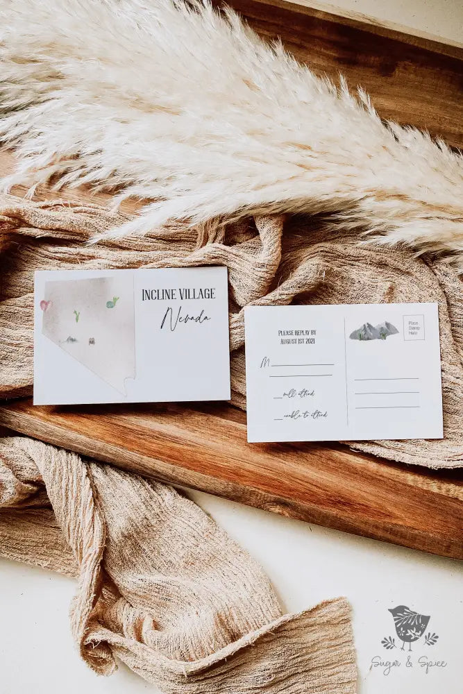 Watercolor Nevada Wedding Invitation Suite - Premium from Sugar and Spice Invitations - Just $2.15! Shop now at Sugar and Spice Paper