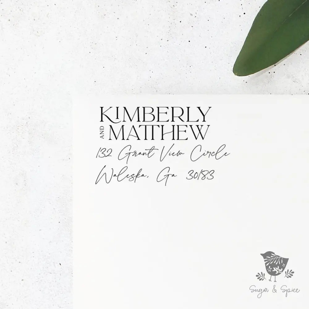 Wedding Elegant Address Stamp - Premium Craft Supplies & Tools > Stamps & Seals > Stamps from Sugar and Spice Invitations - Just $38! Shop now at Sugar and Spice Paper