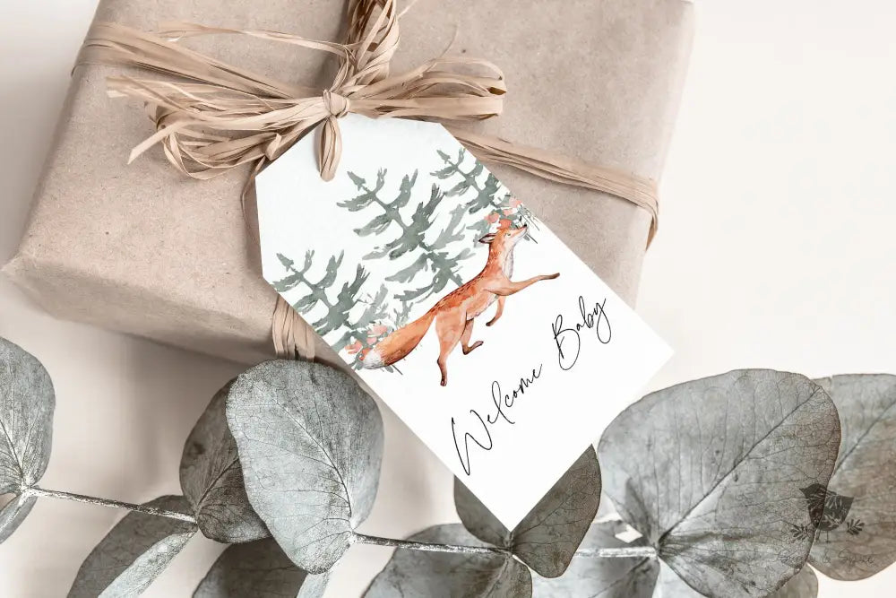 Woodland Forest Fox Gift Tag - Premium Craft Supplies & Tools > Party & Gifting > Labels, Stickers & Tags > Tags from Sugar and Spice Invitations - Just $24! Shop now at Sugar and Spice Paper