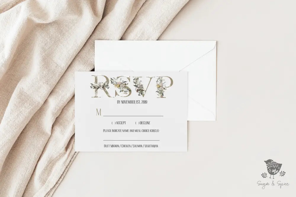 Woodland Fox Wedding Invitation - Premium from Sugar and Spice Invitations - Just $2.15! Shop now at Sugar and Spice Paper