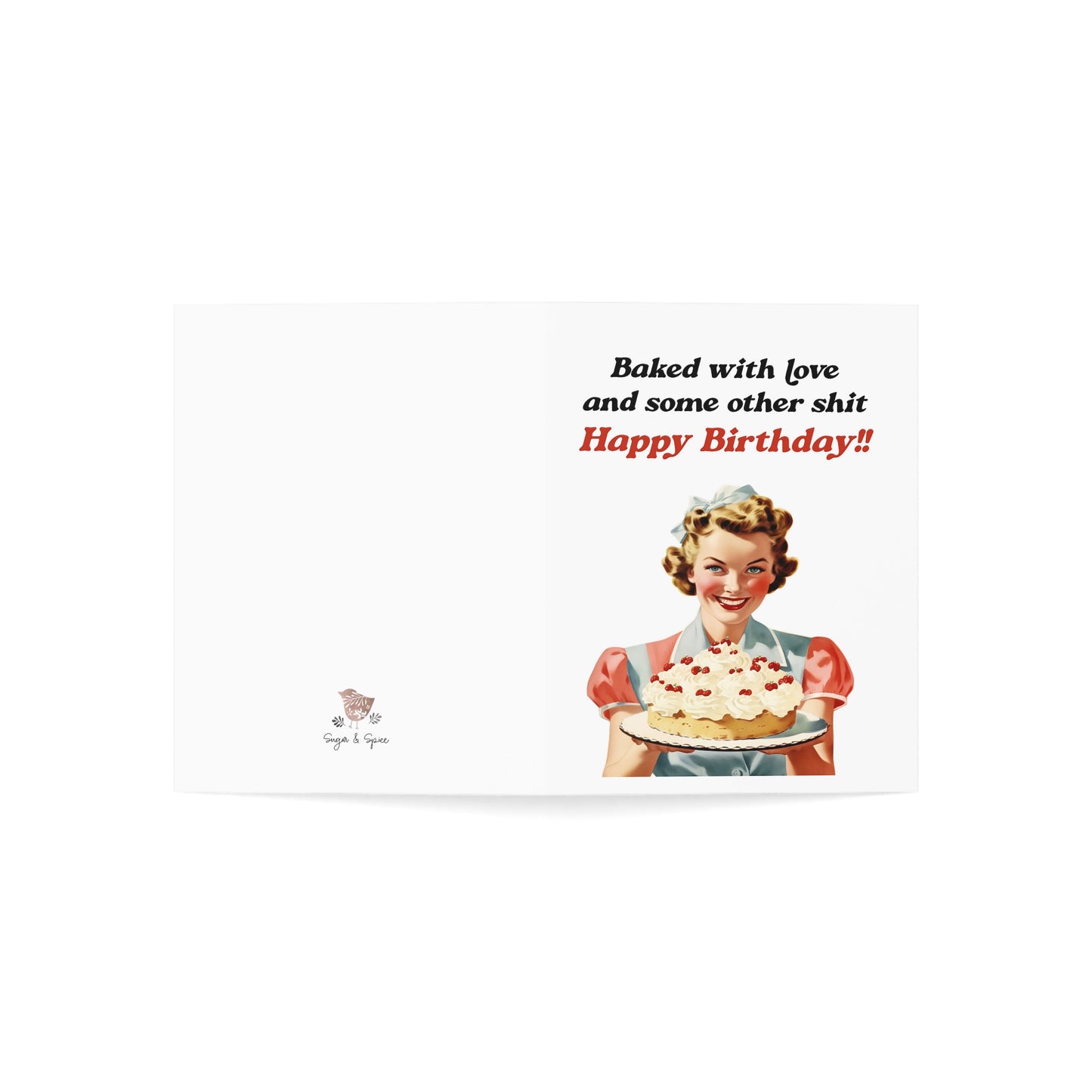 Baked with Love and Some Other Shit Funny Greeting Card