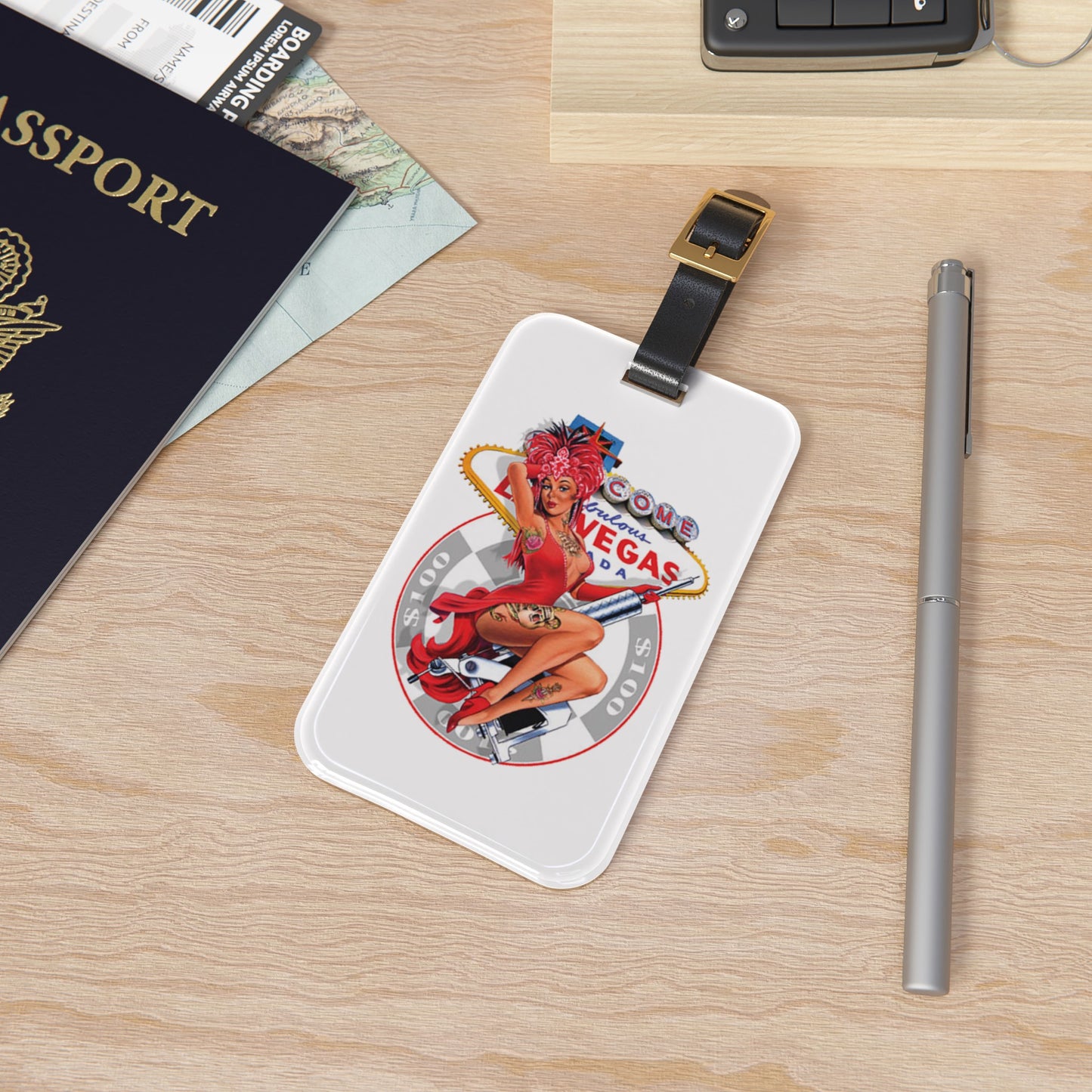 Las Vegas Casino Retro Luggage Tag