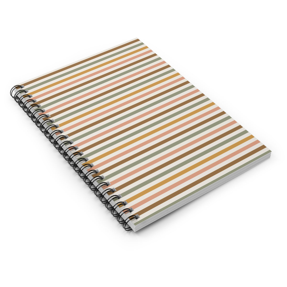 Boho Stripe Spiral Notebook - Ruled Line