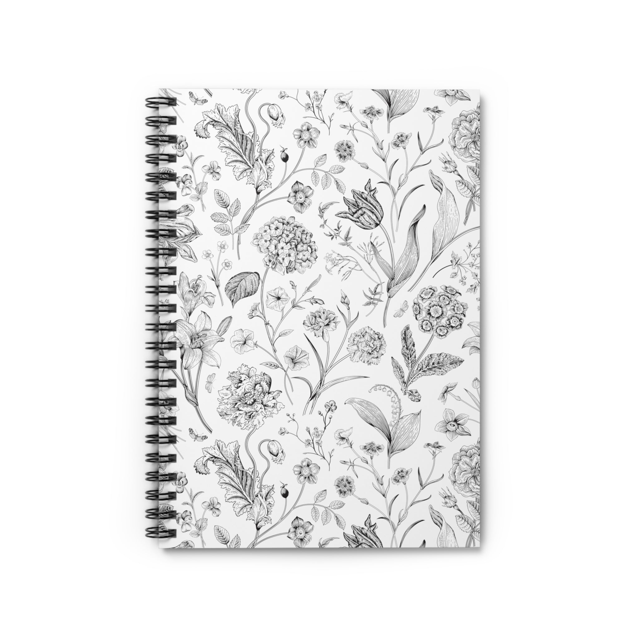 Vintage Garden Flowers Spiral Notebook