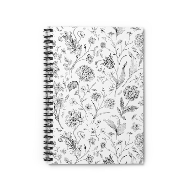 Vintage Garden Flowers Spiral Notebook