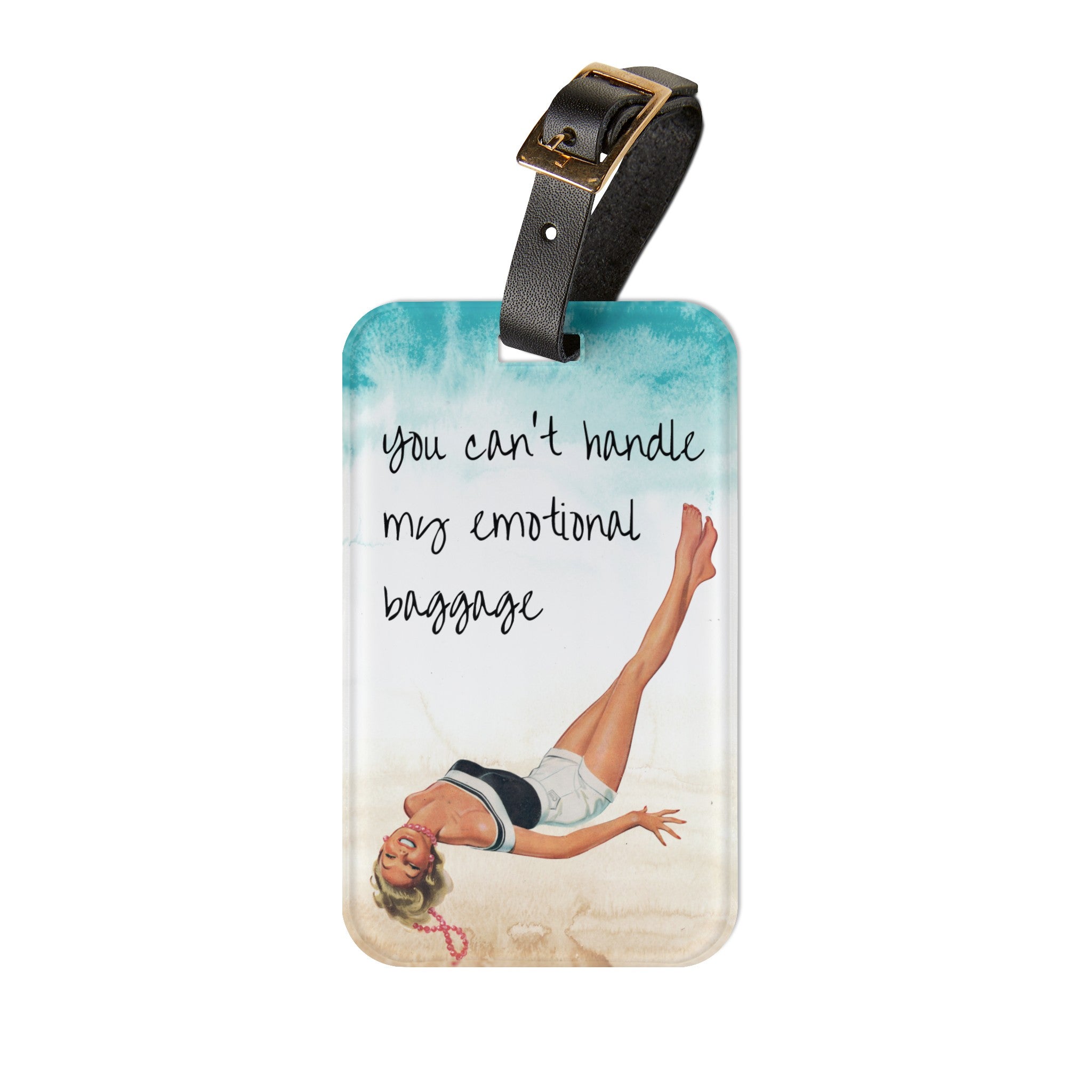 You Can't Handle My Emotional Baggage Retro Luggage Tag