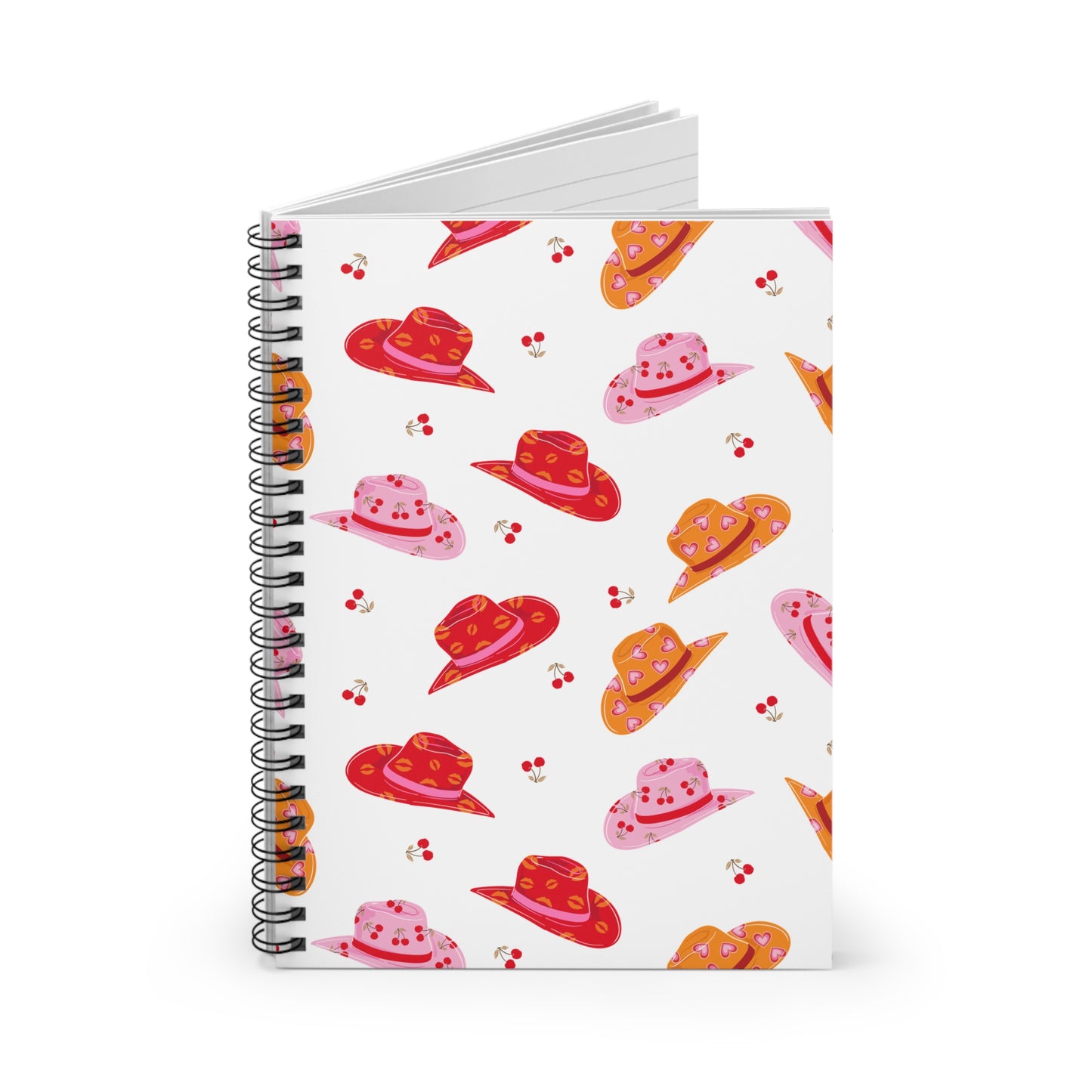 Cowgirl Hats and Hearts Spiral Notebook Journal for Western Kids & Teens