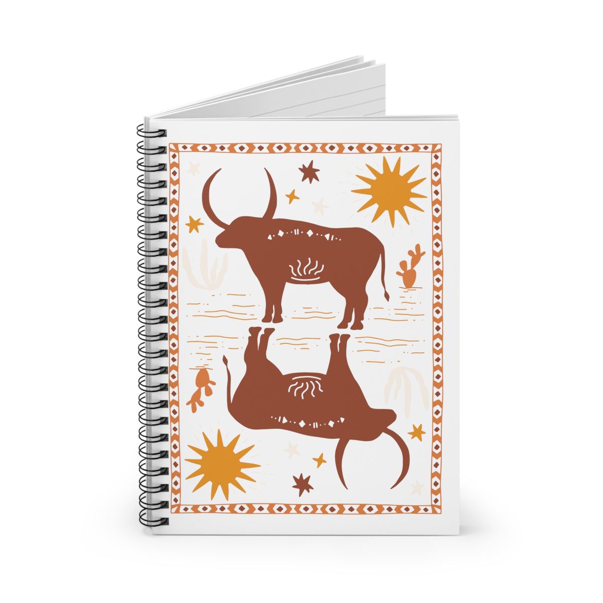 Wild West Bull Southwest Spiral Notebook