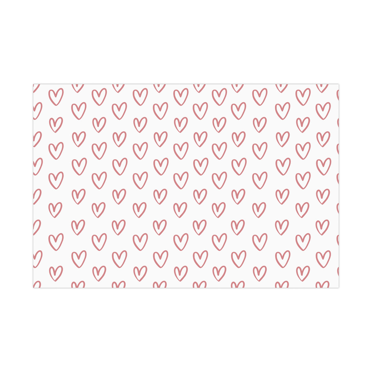 Pink Hearts Valentines Day Wrapping Paper