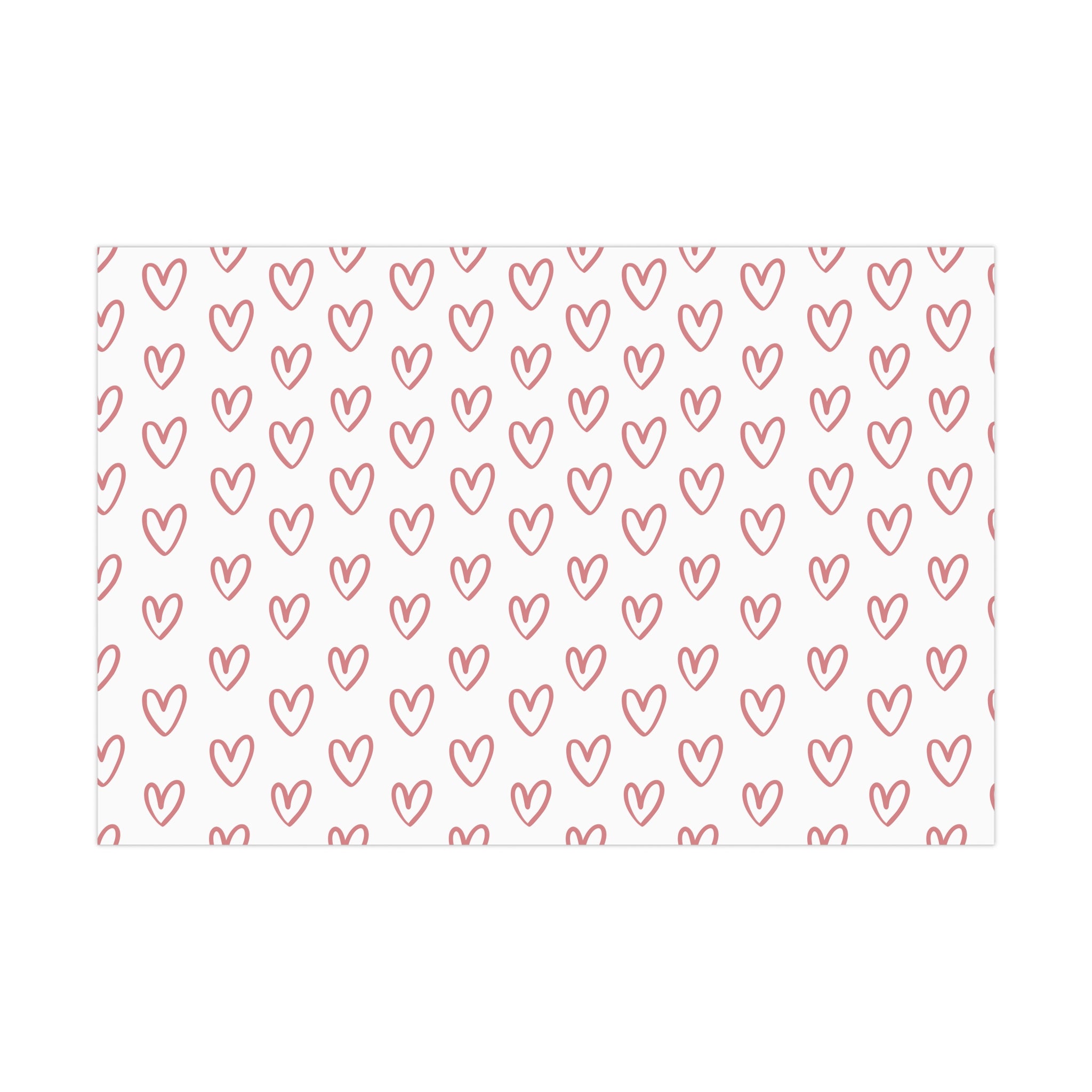 Pink Hearts Valentines Day Wrapping Paper